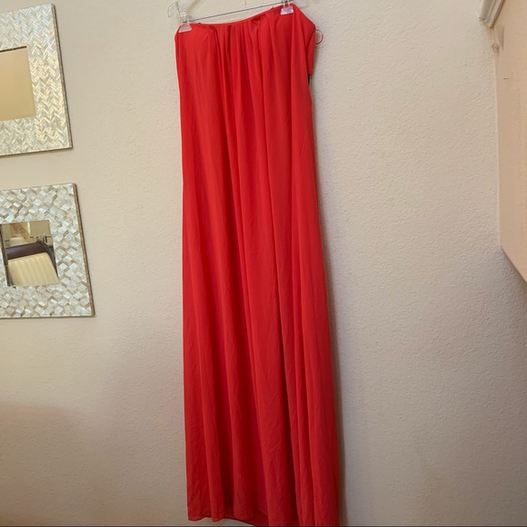 Nicole Miller TANGERINE Strapless Maxi Dress NWT - Picture 5 of 15